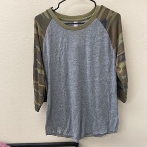 Mens camo baseball tee size large. Nordstrom Rack NWT